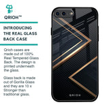 Sleek Golden & Navy Glass Case for iPhone 8 Plus