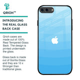 Wavy Blue Pattern Glass Case for iPhone 8 Plus