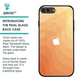 Orange Curve Pattern Glass Case for iPhone 8 Plus