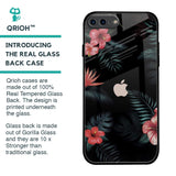 Tropical Art Flower Glass Case for iPhone 8 Plus