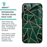 Abstract Green Glass Case For iPhone X