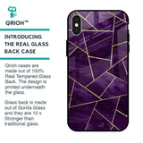 Geometric Purple Glass Case For iPhone X