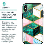 Seamless Green Marble Glass Case for iPhone X
