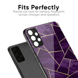 Geometric Purple Glass Case For Redmi Note 10S