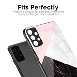 Marble Collage Art Glass Case For Realme C35
