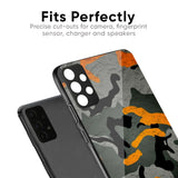 Camouflage Orange Glass Case For Redmi 12C