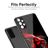 Red Angry Lion Glass Case for Redmi 9 prime