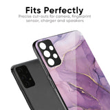 Purple Gold Marble Glass Case for Oppo Reno10 5G