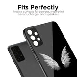 White Angel Wings Glass Case for Mi 11i HyperCharge