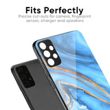 Vibrant Blue Marble Glass Case for Realme C21Y
