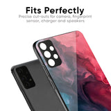 Blue & Red Smoke Glass Case for Realme 7 Pro