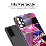 Electroplated Geometric Marble Glass Case for Oppo F17 Pro