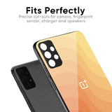 Orange Curve Pattern Glass Case for OnePlus 10T 5G