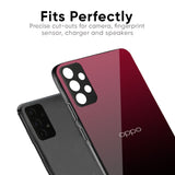 Wine Red Glass Case For Oppo Reno7 5G