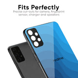 Blue Wave Abstract Glass Case for Realme C33