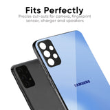 Vibrant Blue Texture Glass Case for Samsung Galaxy M14 5G