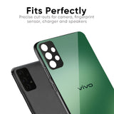 Green Grunge Texture Glass Case for Vivo V27 5G