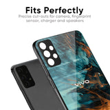 Golden Splash Glass Case for Vivo V27 Pro 5G