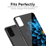 Half Blue Flower Glass Case for Samsung Galaxy A30s