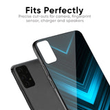 Vertical Blue Arrow Glass Case For Poco M2 Pro