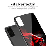 Red Angry Lion Glass Case for Oppo Find X2