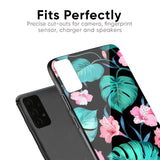 Tropical Leaves & Pink Flowers Glass case for Samsung Galaxy F14 5G