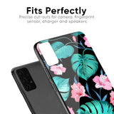 Tropical Leaves & Pink Flowers Glass case for Xiaomi Mi 10