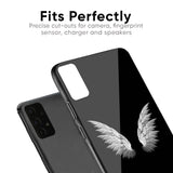 White Angel Wings Glass Case for Samsung Galaxy M30s