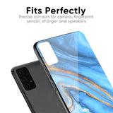 Vibrant Blue Marble Glass Case for Samsung Galaxy A50s