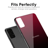 Wine Red Glass Case For Huawei P40 Pro