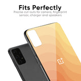 Orange Curve Pattern Glass Case for OnePlus 11 5G