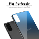 Blue Grey Ombre Glass Case for Oppo Reno 3