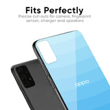 Wavy Blue Pattern Glass Case for Oppo Reno 3