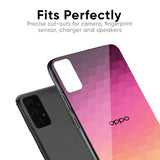 Geometric Pink Diamond Glass Case for Oppo Reno 3