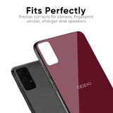 Classic Burgundy Glass Case for Oppo F11 Pro