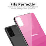 Pink Ribbon Caddy Glass Case for Samsung Galaxy A70
