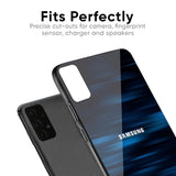 Blue Rough Abstract Glass Case for Samsung Galaxy A30s