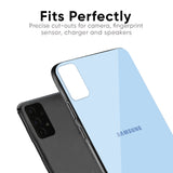 Pastel Sky Blue Glass Case for Samsung Galaxy F41