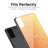 Orange Curve Pattern Glass Case for Xiaomi Redmi Note 8