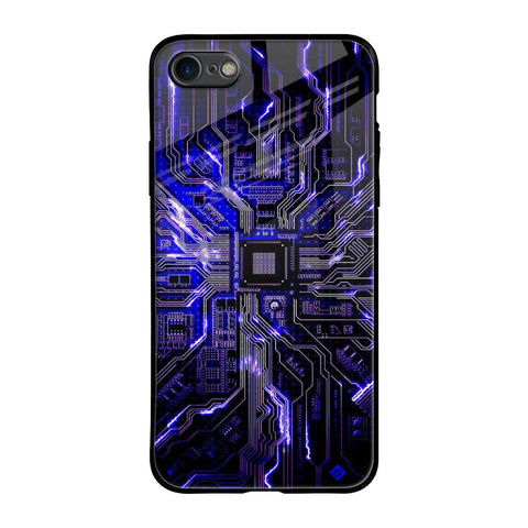 Techno Color Pattern iPhone 6 Glass Back Cover Online