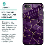 Geometric Purple Glass Case For iPhone 6