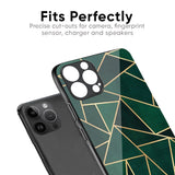 Abstract Green Glass Case For iPhone 15 Pro