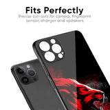 Red Angry Lion Glass Case for iPhone 8 Plus