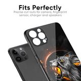 Aggressive Lion Glass Case for iPhone 13 mini