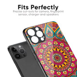 Elegant Mandala Glass Case for iPhone 13 mini