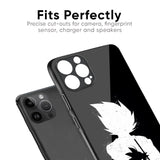 Monochrome Goku Glass Case for iPhone 8 Plus