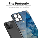 Blue Cool Marble Glass Case for iPhone 8 Plus