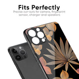 Lines Pattern Flowers Glass Case for iPhone 8 Plus