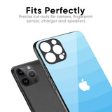 Wavy Blue Pattern Glass Case for iPhone 8 Plus