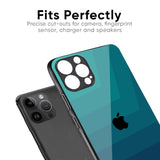 Green Triangle Pattern Glass Case for iPhone 11 Pro